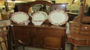 A mahogany mirror back sideboard. COLLECT ONLY.