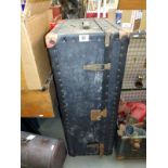 A travel trunk. 41cm x 34cm x 91cm