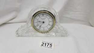 A Waterford crystal clock.