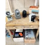 A good lot of vintage projectors and slides including Vistarama, Boots, K-Projector etc, some in