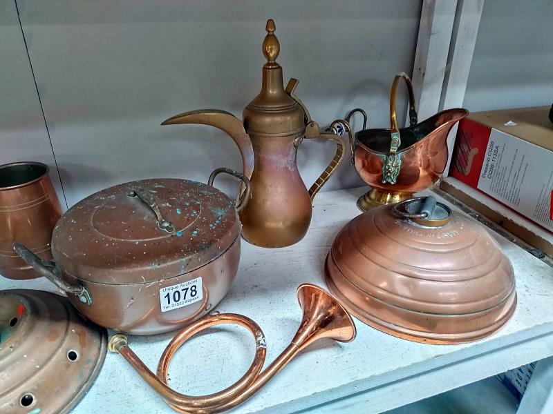 A selection of copper to include a kettle, foot warmer etc. - Image 3 of 3