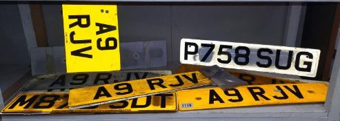 A quantity of old number plates COLLECT ONLY