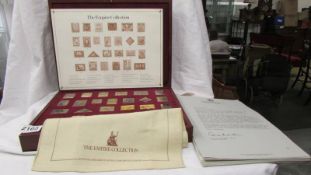 A cased set of 25 'The Empire Collection' silver (925) stamps.