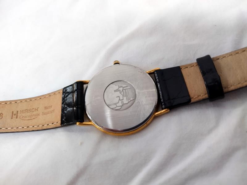 A boxed gents Omega De Ville quartz watch with leather strap - Image 3 of 3