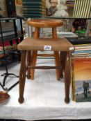 A pair of good pine stools