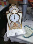 A limited timeless treasure porcelain clock with certificate