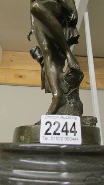 A bronze nude figure on a plinth. - Image 3 of 3