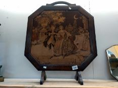 A tapestry fire screen height 68cm COLLECT ONLY