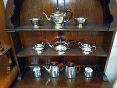 A retro Sona 4 piece tea set and 2 silver plated tea sets