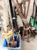 A good selection of garden tools