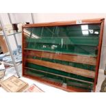 4 felt back glass display cabinets. Collect only