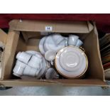 A box of good china including Crown Ming
