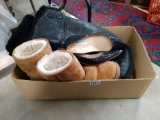 A pair of Jimmy Choo shoes size 38.5 and 2 pairs of Australian Ugg boots both size 6.5