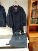 A Military jacket & cap & a St John's ambulance cap