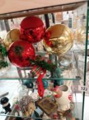 A good lot of pottery Homepride man and vintage Christmas decorations