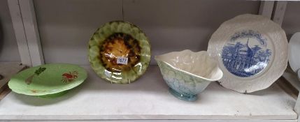 A Carlton ware lobster dish & Sylvac bowl etc