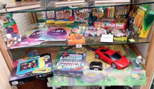 A good lot of art activity items, remote control car etc