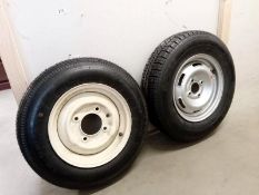 2 new 13" caravan/trailer tyres and rims