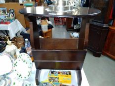 A 1950's oak coffee table/magazine rack 50cm x 40cm x height 62cm COLLECT ONLY