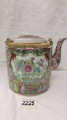 A Chinese Famile Rose teapot,