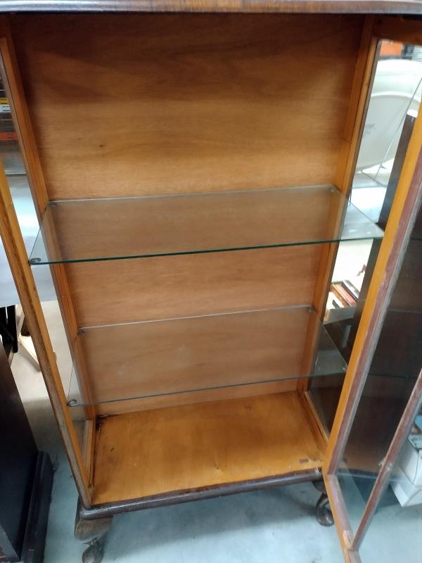 A 1930's display cabinet, 60cm x 25cm x height 113cm COLLECT ONLY - Image 2 of 2