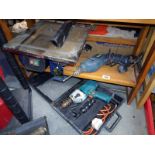 A Craft water cooled Ceramic tile cutter and 2 Black and Decker drills