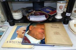 A quantity of Pope related collectables & books including John Paul II COLLECT ONLY