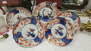 Five Chinese plates, a/f.