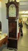 A mahogany cased Grandfather clock - Robt Jones, Connay. COLLECT ONLY.