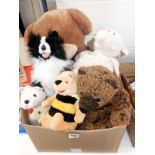 A big box of soft toys.