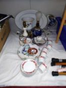 A quantity of china & lamps etc. COLLECT ONLY
