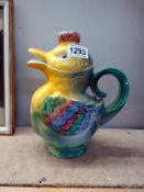 A West German duck teapot, hairline crack, but does not detract from this