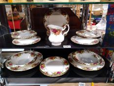 A quantity of Royal Albert Old Country Roses plates, saucers etc COLLECT ONLY