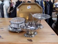 A quantity of silver plate items etc