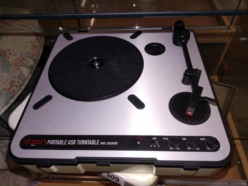 An Ion portable USB turntable with case - Image 2 of 2