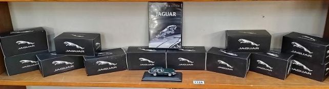A box of Atlas editions best of British Jaguar model & DVD