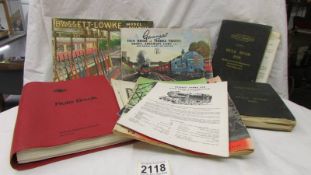 A quantity of old railway books including catalogues.