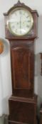 A mahogany cased 8 day Grandfather clock - P T Johnson, Dublin. COLLECT ONLY.