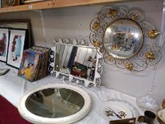 1 bevelled mirror and 2 others