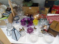A quantity of glassware including drinking glasses etc.