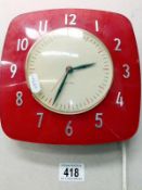 A cool red Smiths electric clock