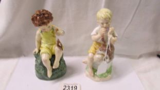 Two Royal Worcester figurines - Fridays Child 3523 and June 3456.