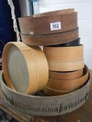 8 Wooden food steamers and seed trays. COLLECT ONLY.
