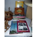 A quantity of old reference books on trains etc