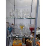 A good lot of drinking glasses (2 shelves)