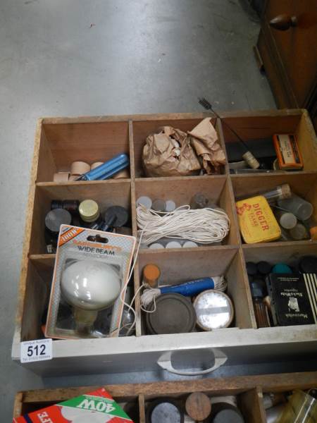 Two boxes of chemist's bottles, light bulbs etc., COLLECT ONLY. - Image 2 of 3