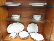 23 pieces of dinner ware including meat platter etc., (small bowl missing lid) COLLECT ONLY.