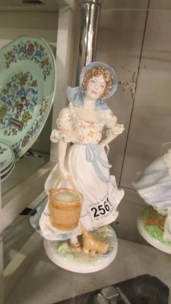 Two Royal Worcester Old Country Ways figures - A Farmer's Wife and The Milkmaid. - Image 3 of 3