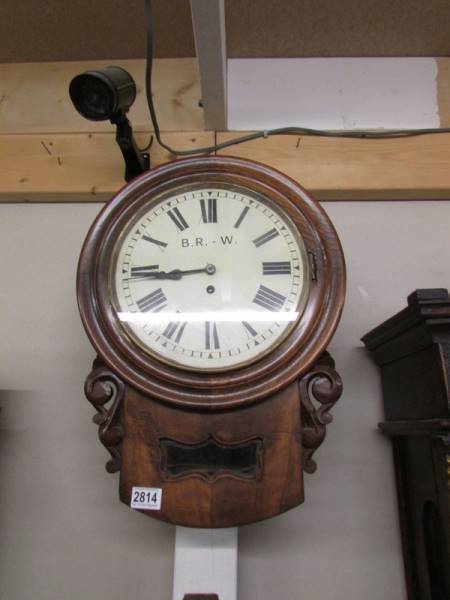 A railway Fusee movement wall clock - British Rail Western. COLLECT ONLY.