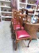 A set of four high back dining chairs, COLLECT ONLY.